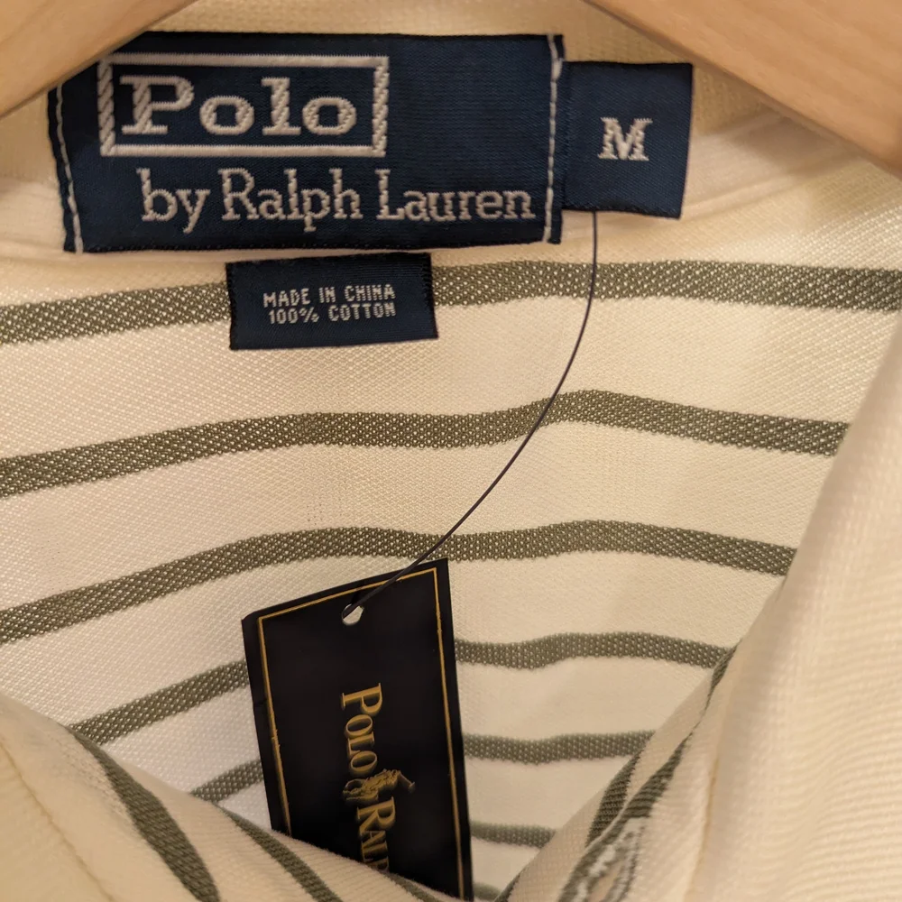 Ralph Lauren White and Black Polo Shirt Classic Style